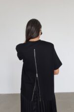 Black Pleated Midi Dress - Image 2