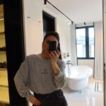 Grey Embroidered Heart Sweatshirt