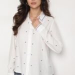 White Shirt With Blue Hearts