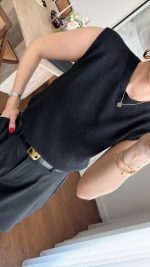 Black Knit Tank Top - Image 2