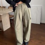 Khaki Wide Leg Pants