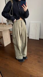 Khaki Wide Leg Pants - Image 2