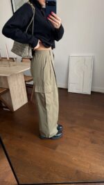 Khaki Wide Leg Pants - Image 3