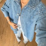 Light Blue Studded Denim Shirt