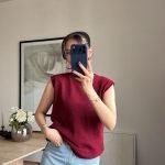 Burgundy Knit Tank Top