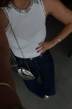 White Top With Rhinestone Detail - Image 3