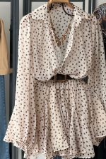Sheer Polka Dot Brown Set - Image 2