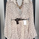 Sheer Polka Dot Brown Dress