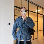 Belted Blue Denim Jacket