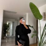 Black Turtleneck Knit Sweater