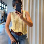 Yellow Knit Sleeveless Top