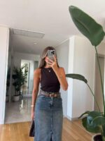 Sleeveless Brown Top