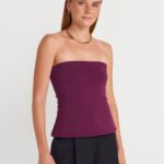 Purple Strapless Tube Top