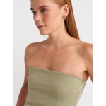 Olive Green Strapless Tube Top - Image 2