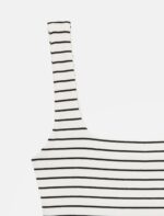 Women's White and Black Striped Tank Top - Image 2