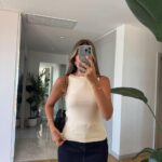 Sleeveless Cream Top