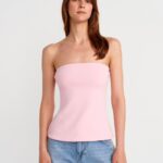 Pink Strapless Tube Top