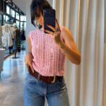 Pink Knit Sleeveless Top