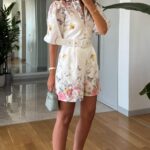 White Floral Belted Jumpsuit