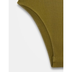 Olive Green Ribbed Bodysuit - Image 3