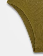 Olive Green Ribbed Bodysuit - Image 3