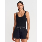 Black Ribbed Bodysuit - Image 2