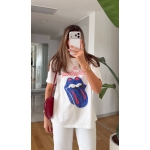 Rolling Stones Graphic White T-Shirt - Image 2