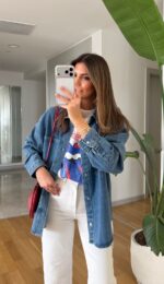 Blue Denim Button-Up Shirt