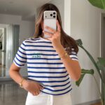 Blue and White Striped T-Shirt