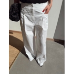 White High Waist Wide Leg Pants - Image 3