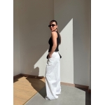 White High Waist Wide Leg Pants - Image 2