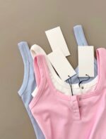 Ribbed Button Tank Top (Three Colors) - Image 5