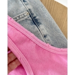 Pink Ribbed Tank Top - Image 4
