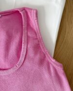 Pink Ribbed Tank Top - Image 3