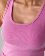 Pink Ribbed Tank Top - Image 5