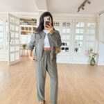 Olive Green Jacket and Pants Set