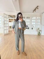 Olive Green Jacket and Pants Set