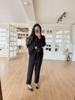 Black Jacket and Pants Set