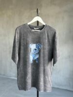 Washed Black Dog Patch T-Shirt