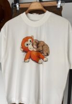 White T-Shirt Punch Print - Image 2