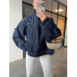 Dark Denim Long Sleeve Top - Image 2