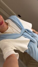 Light Blue and White Lounge Set - Image 3