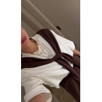 Brown and White Lounge Set - Image 2