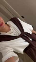 Brown and White Lounge Set - Image 2