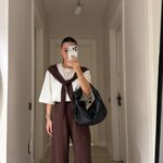 Brown and White Lounge Set