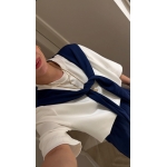 Navy Blue and White Lounge Set - Image 2