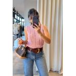 Pink Knit Sleeveless Top - Image 2