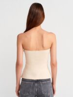 Beige Strapless Tube Top - Image 2