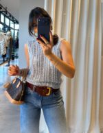 Grey Knit Sleeveless Top