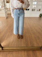 High Waist Light Blue Wide Leg Jeans